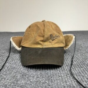Outback Trading Co Trapper Hat Men M Brown Waxed Cotton McKinley Ear Flap Rugged